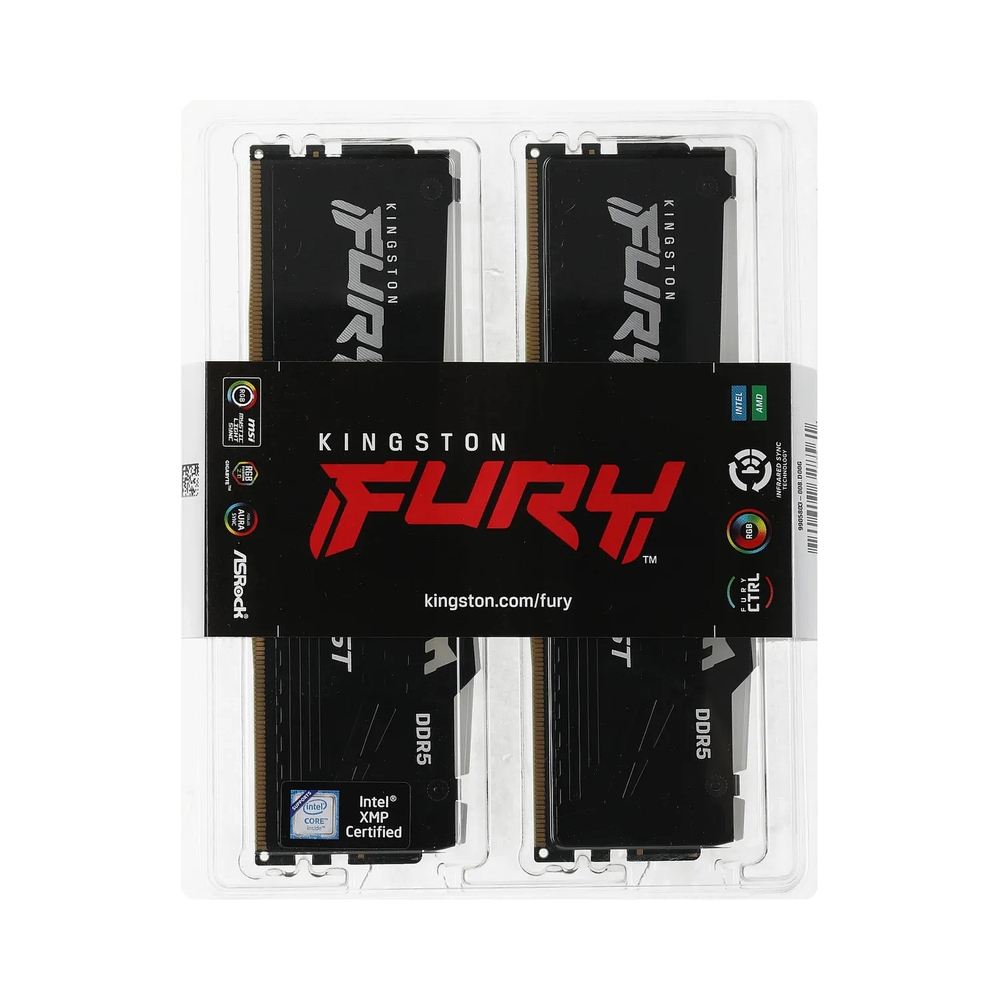Оперативная память Kingston FURY Beast Black RGB [KF552C40BBAK2-32] 32GB KIT D5 — KSKSHOP.RU