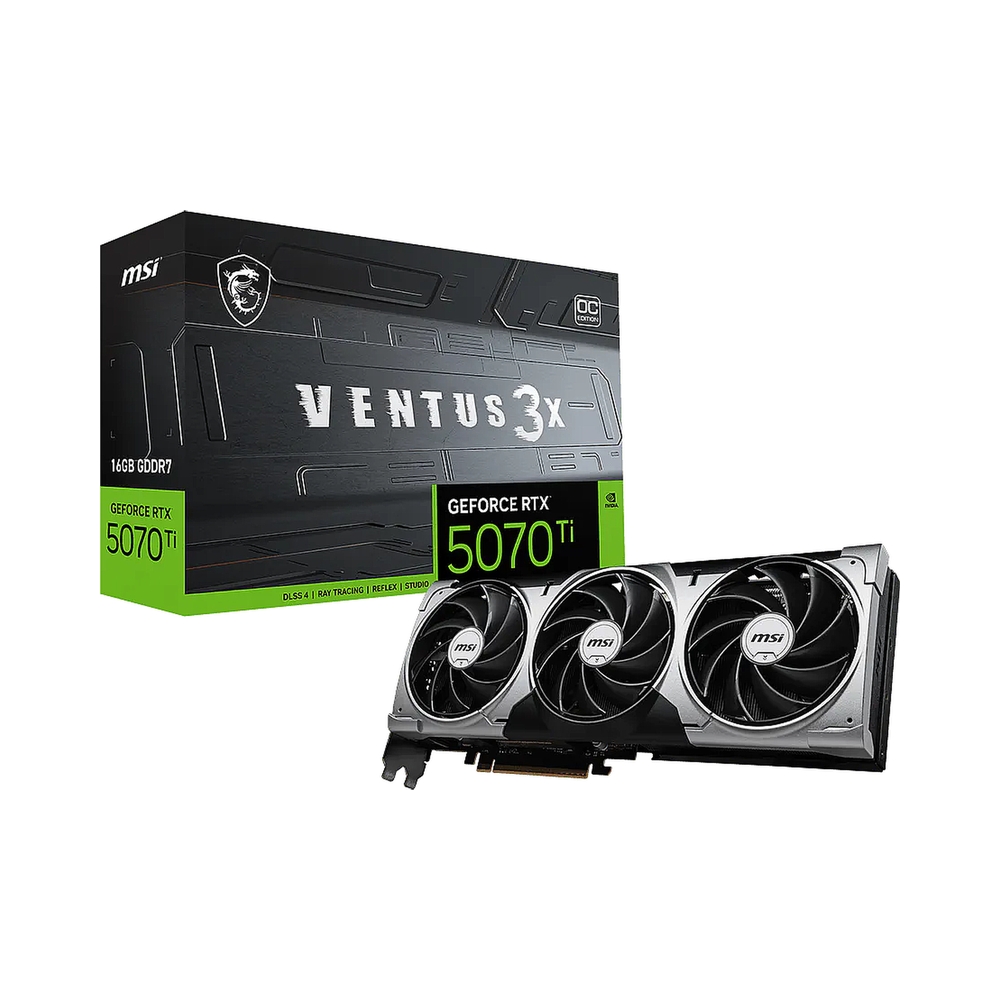 Видеокарта MSI GeForce RTX 5070 Ti VENTUS 3X OC [RTX 5070 Ti 16G VENTUS 3X OC] — KSKSHOP.RU