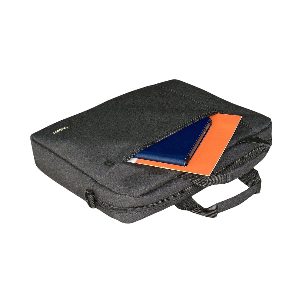 Сумка ExeGate Business ECC-215 Black, черная, полиэстер повышенной плотности 600D, 15.6" — KSKSHOP.RU