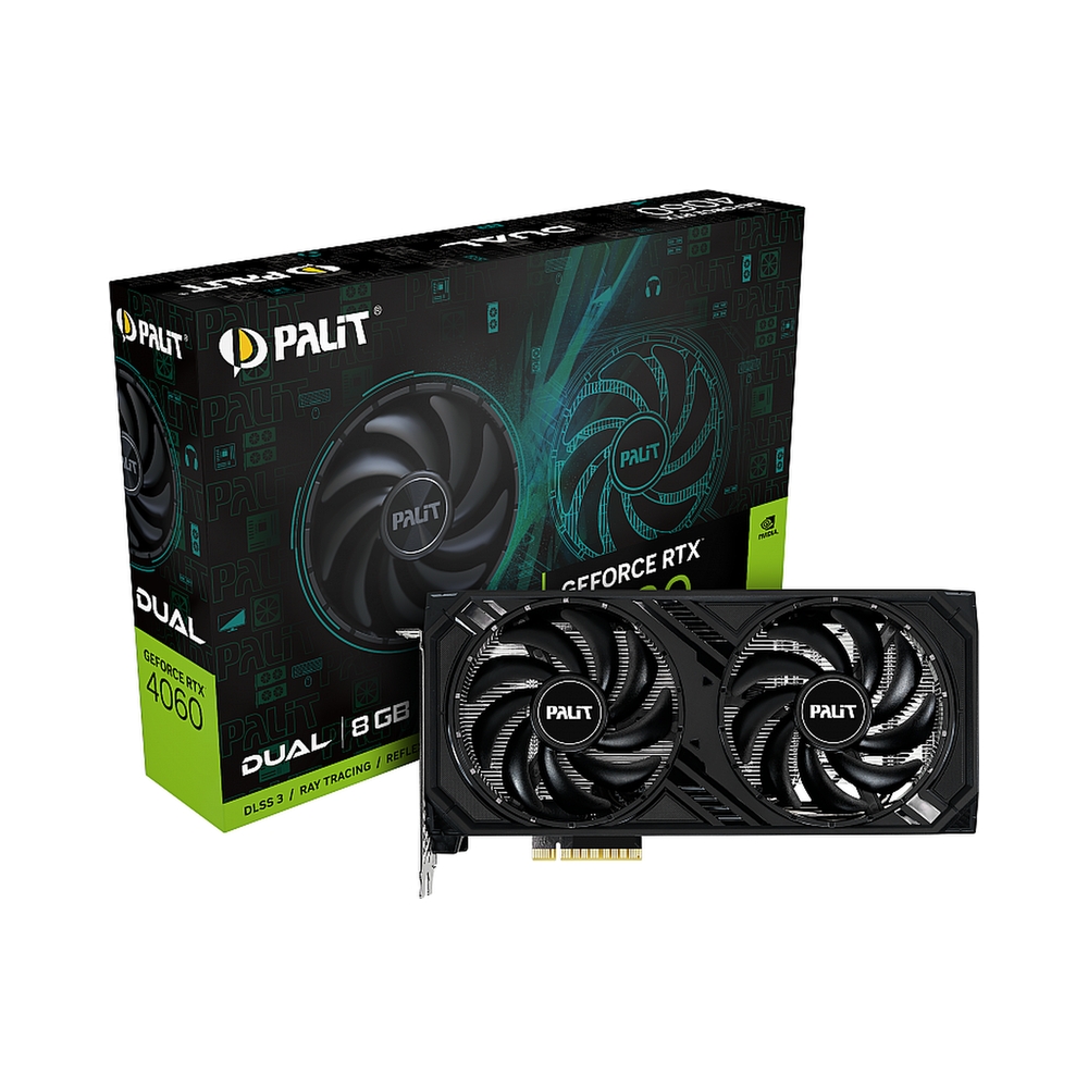 Видеокарта Palit GeForce RTX 4060 8Gb Dual [NE64060019P1-1070D] — KSKSHOP.RU