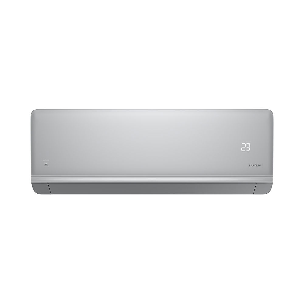 Внутренний блок настенного типа FUNAI KAGAMI Inverter RAM-I-KM30HP.W01/S инвертор, 9000 BTU, 25 м², 19/38 дБ, охлаждение, обогрев, осушение, серый — KSKSHOP.RU