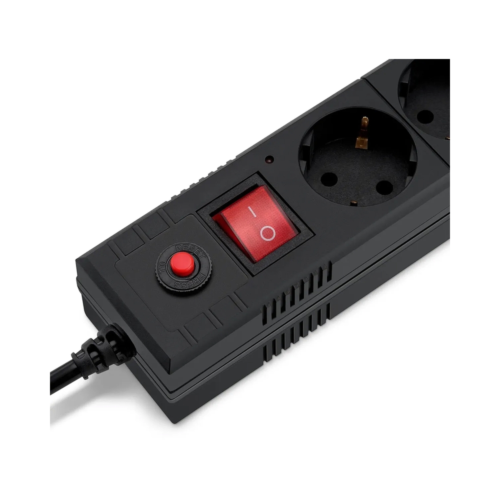 Сетевой фильтр Buro BU-SP3_USB_2A-B 3м (6 розеток) черный (коробка) — KSKSHOP.RU