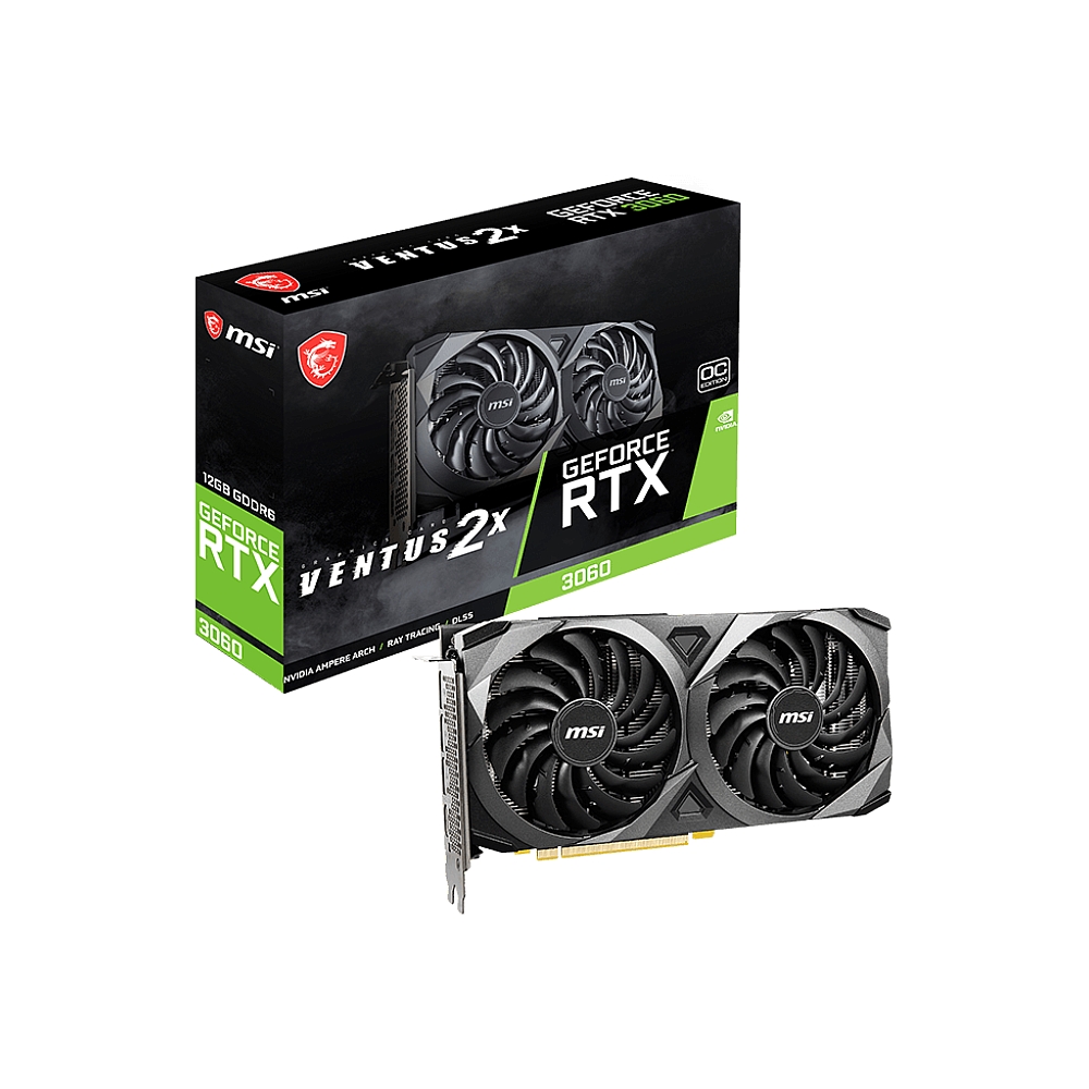 Видеокарта MSI GeForce RTX 3060 VENTUS 2X OC (LHR) [RTX 3060 VENTUS 2X 12G OC] — KSKSHOP.RU