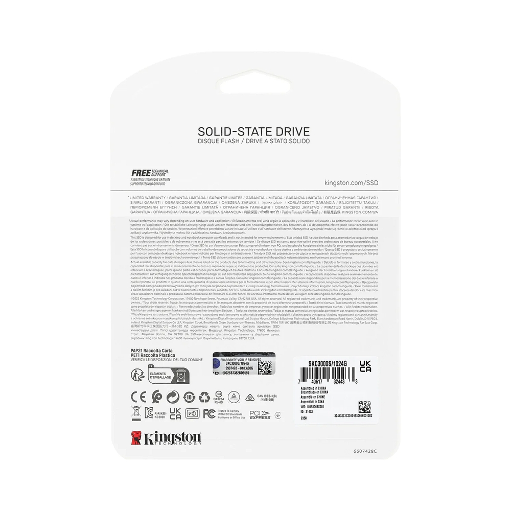 Накопитель SSD Kingston KC3000 [SKC3000S/1024G] 1Tb — KSKSHOP.RU