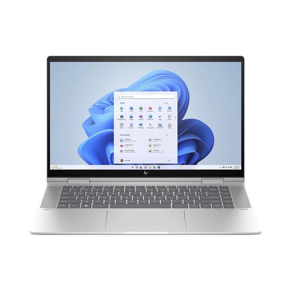 Ноутбук HP Envy x360 15-fe0009ci Core i7 1355U 16Gb SSD512Gb Intel Iris Xe graphics 15.6" OLED Touch FHD (1920x1080) Windows 11 Home silver WiFi BT Cam (8F7J4EA) — KSKSHOP.RU