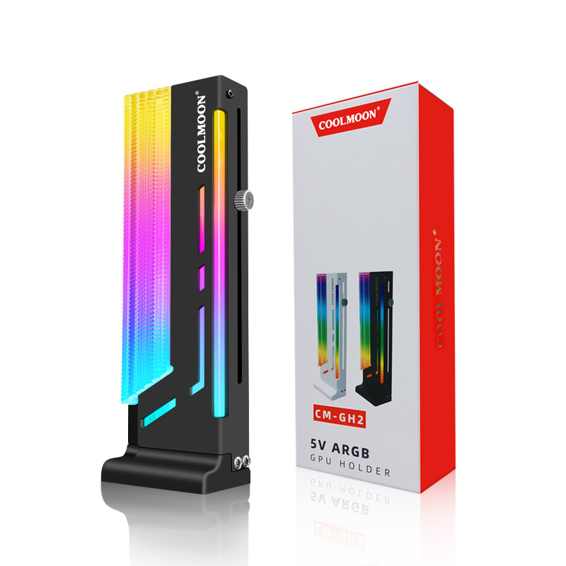 Держатель видеокарты CoolMoon DivineLigh ARGB Symphony | Black — KSKSHOP.RU