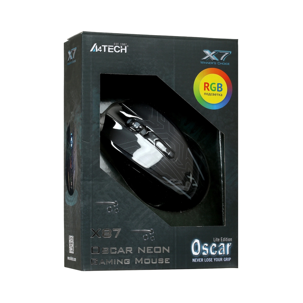 Мышь проводная A4tech X87, черный — KSKSHOP.RU