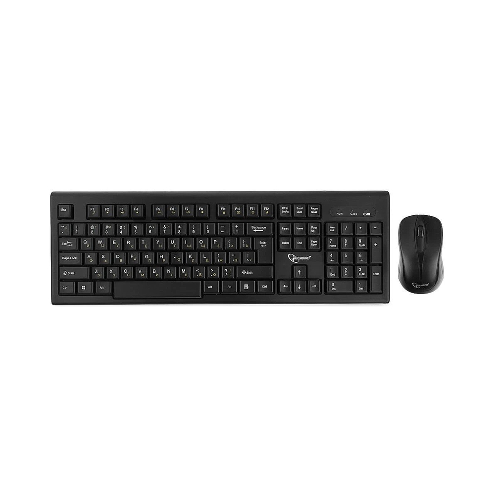 Клавиатура+мышь беспроводные Gembird KBS-8002, черный — KSKSHOP.RU