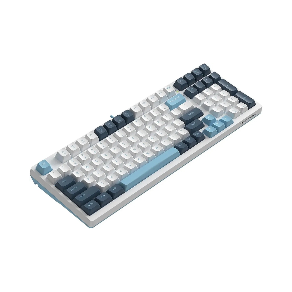 Клавиатура механическая A4Tech Fstyler FS300, белый/синий — KSKSHOP.RU