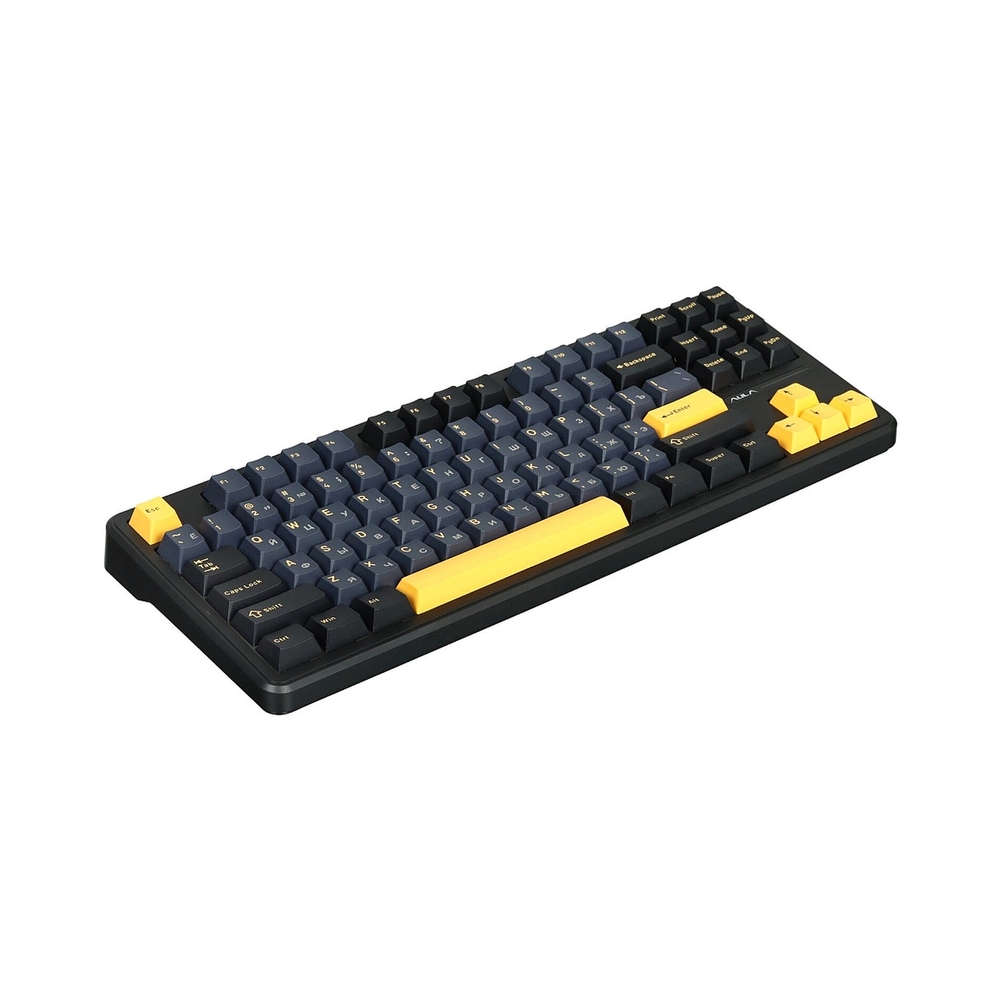 Беспроводная механическая клавиатура AULA F87, черный/синий/желтый — KSKSHOP.RU
