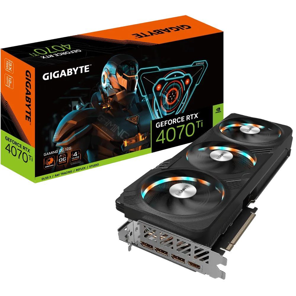 Видеокарта GIGABYTE GeForce RTX 4070 Ti GAMING OC [GV-N407TGAMING OC-12GD] — KSKSHOP.RU