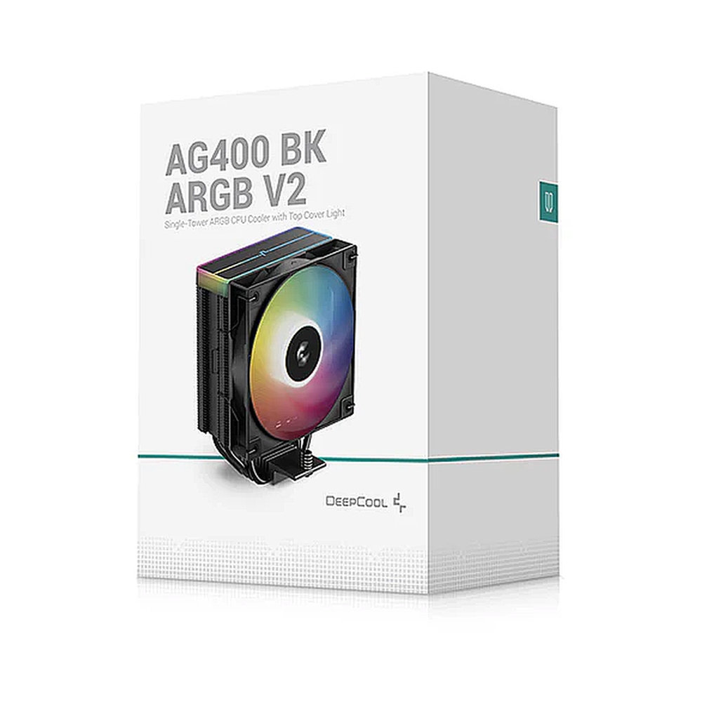 Кулер для процессора DEEPCOOL AG400 BK ARGB V2, черный — KSKSHOP.RU