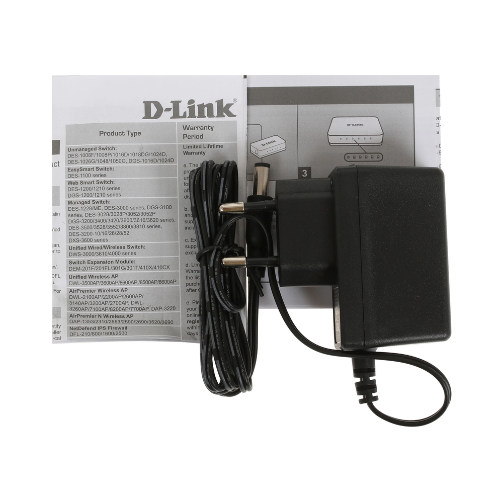 картинка Коммутатор D-Link DES-1005C/B1A, 5x100Mbps от магазина Одежда+