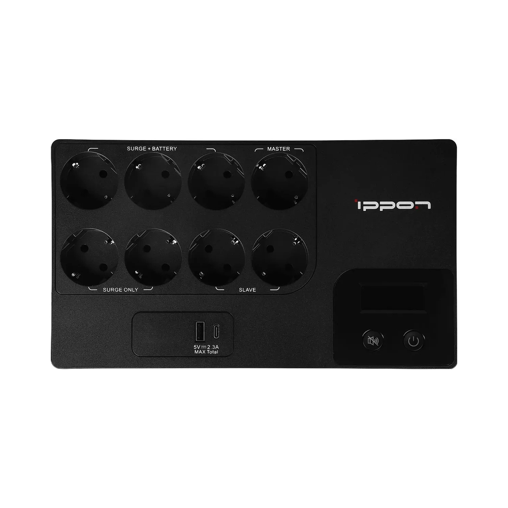 ИБП Ippon Kirpich 1050 [600Вт/1050ВА], черный — KSKSHOP.RU