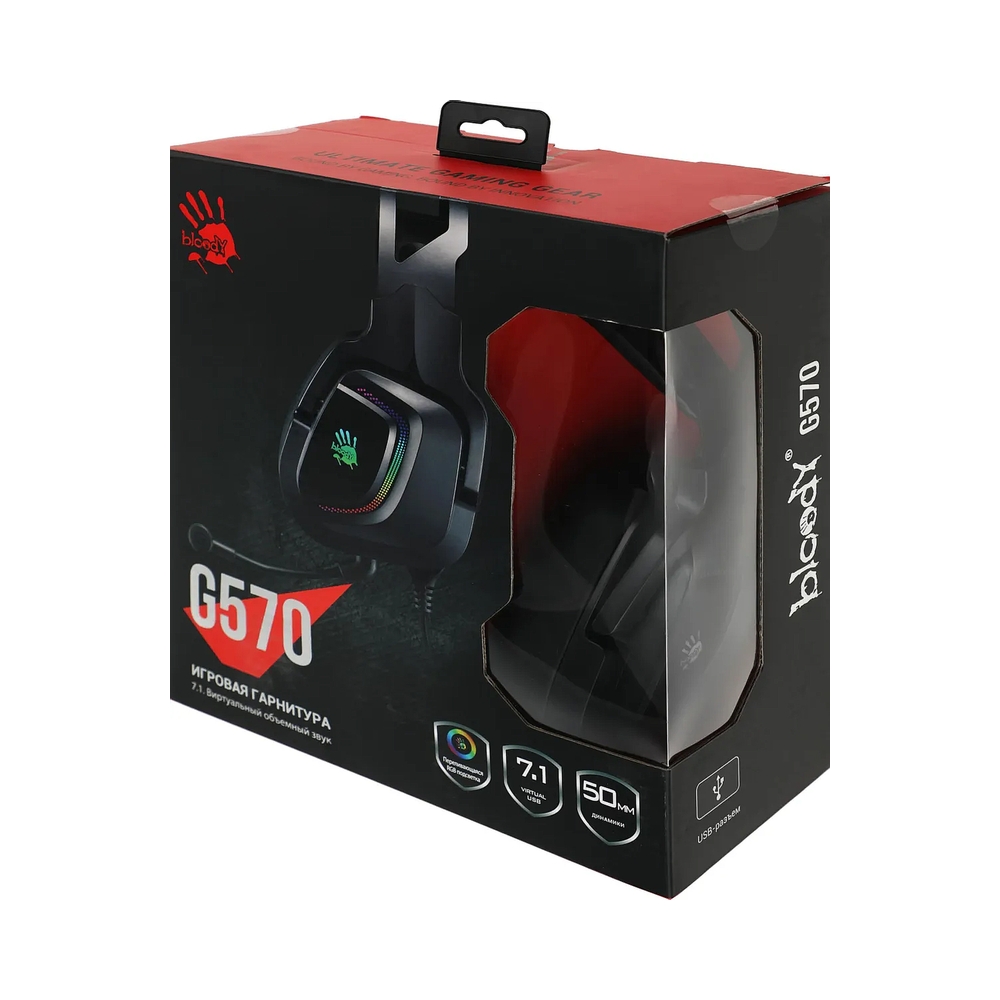 Наушники с микрофоном A4Tech Bloody G570 черный/серый — KSKSHOP.RU