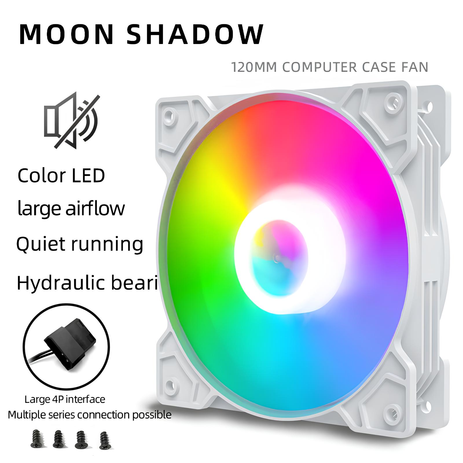 Кулер 120mm RGB CoolMoon WHITE MOON SHADOW — KSKSHOP.RU