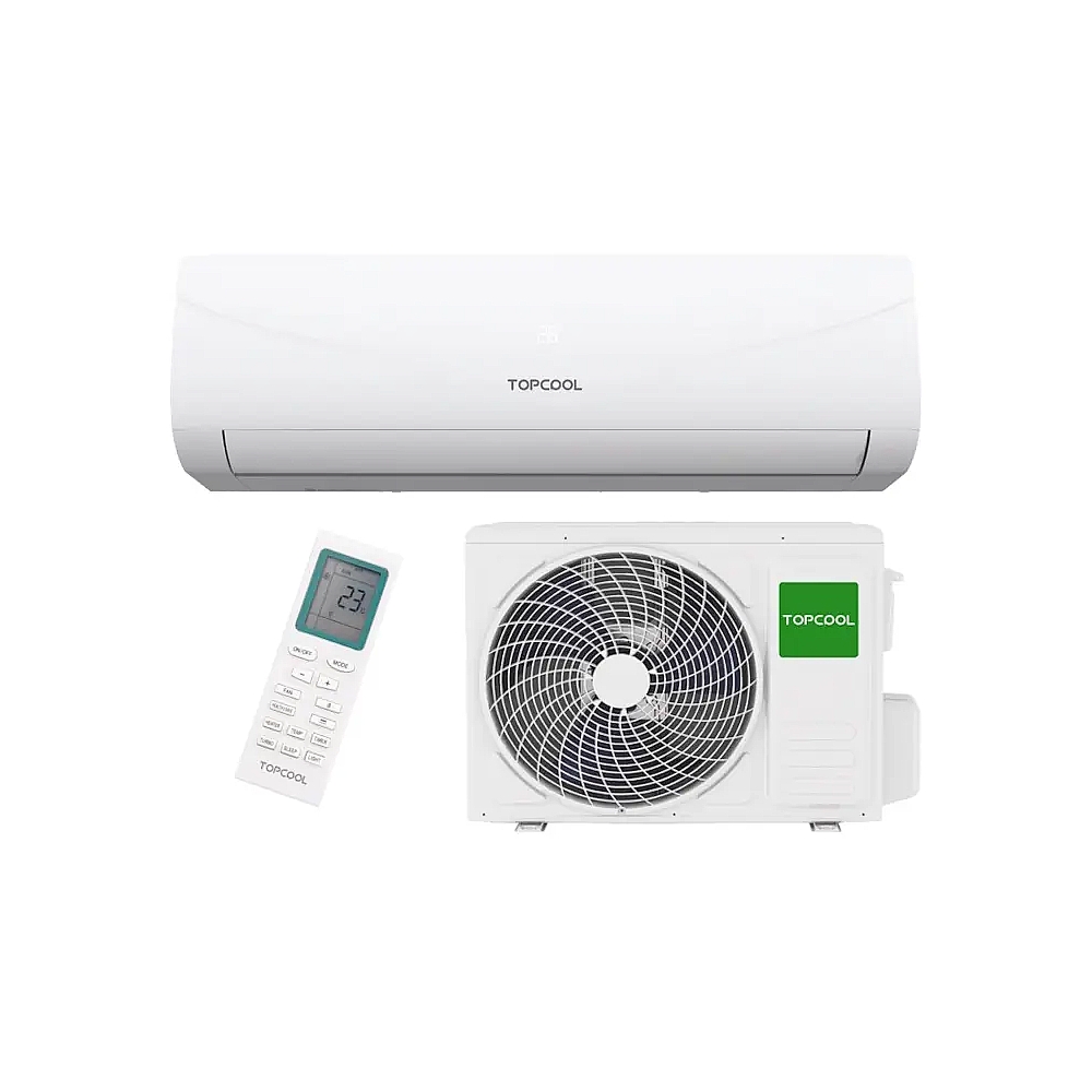 Кондиционер сплит-система TOPCOOL TR-09SBST1 9000 BTU, 25 м², 24 дБ, охлаждение, обогрев, осушение, белый — KSKSHOP.RU