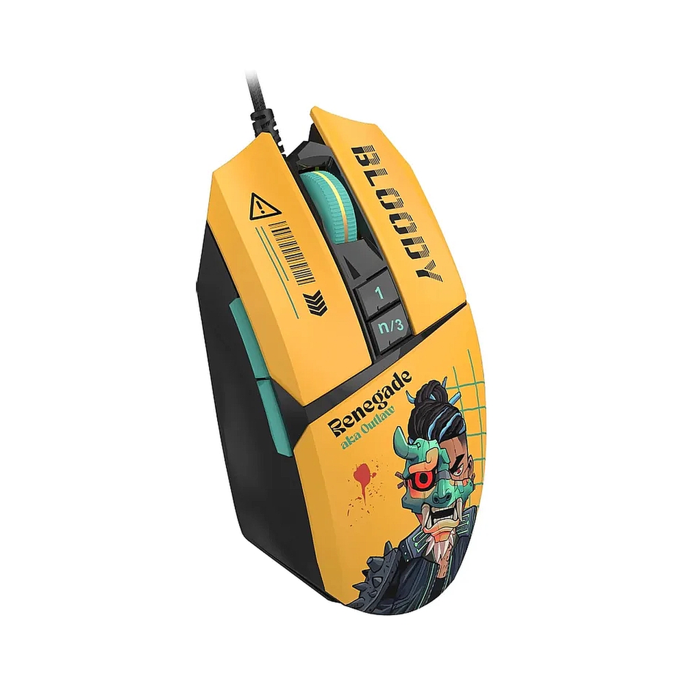 Мышь проводная A4Tech Bloody W63 Max Renegade, желтый — KSKSHOP.RU
