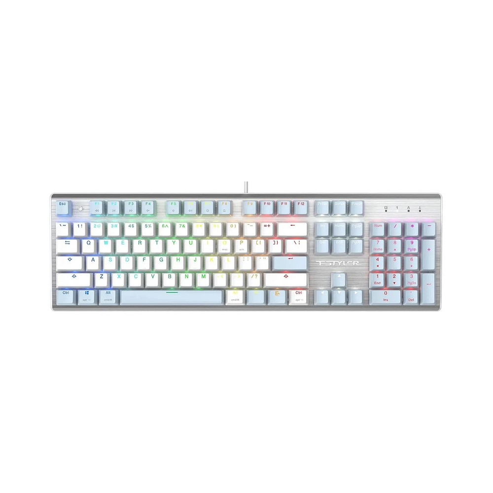 Клавиатура механическая A4Tech Fstyler FS100 Neon, синий/белый — KSKSHOP.RU
