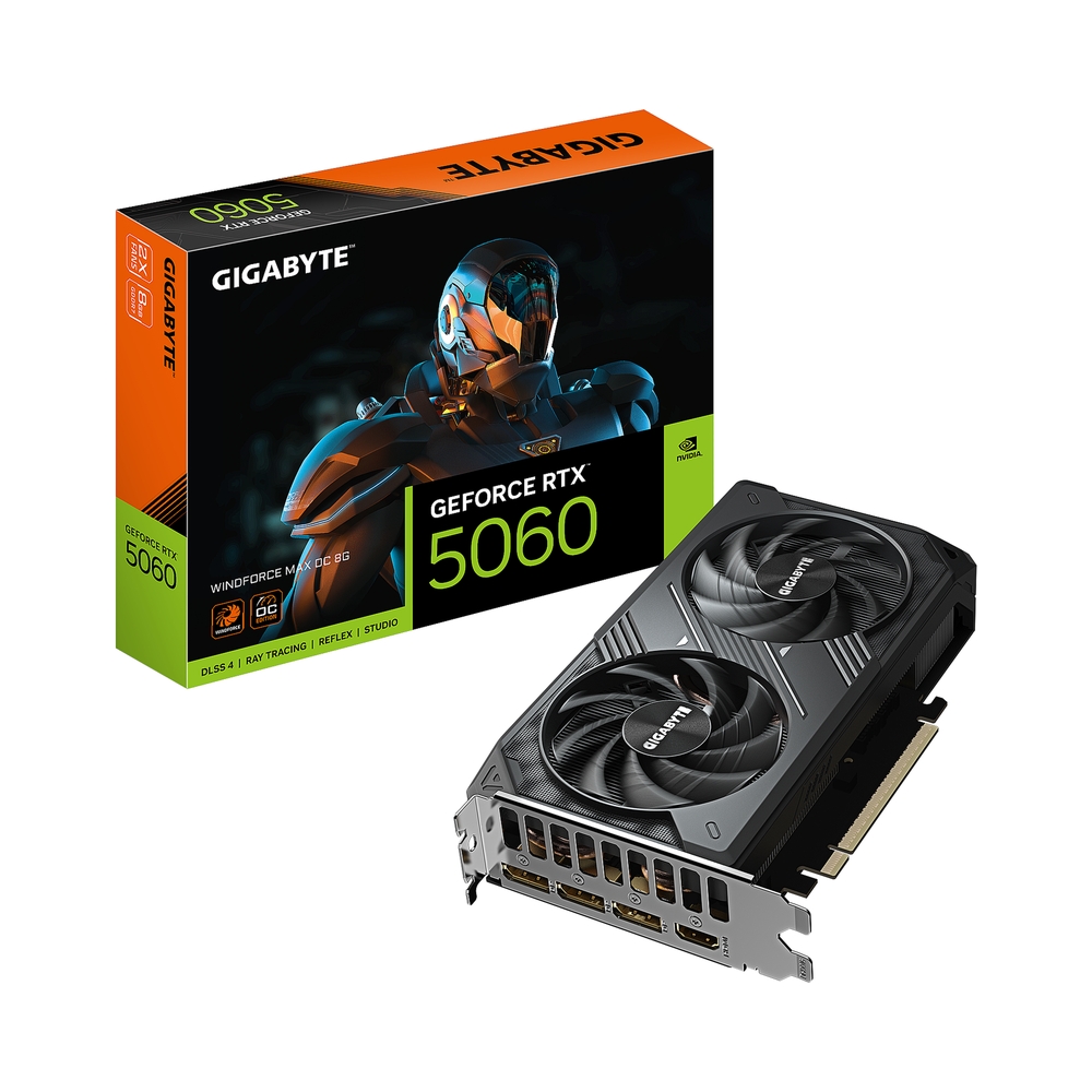 Видеокарта GIGABYTE GeForce RTX 5060 WINDFORCE MAX OC [GV-N5060WF2MAX OC-8GD] — KSKSHOP.RU