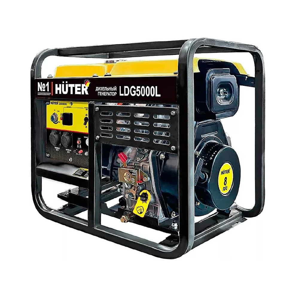 Электрогенератор дизельный Huter LDG 5000L, 3.3 кВт, 82 дБ, 68.7 кг — KSKSHOP.RU