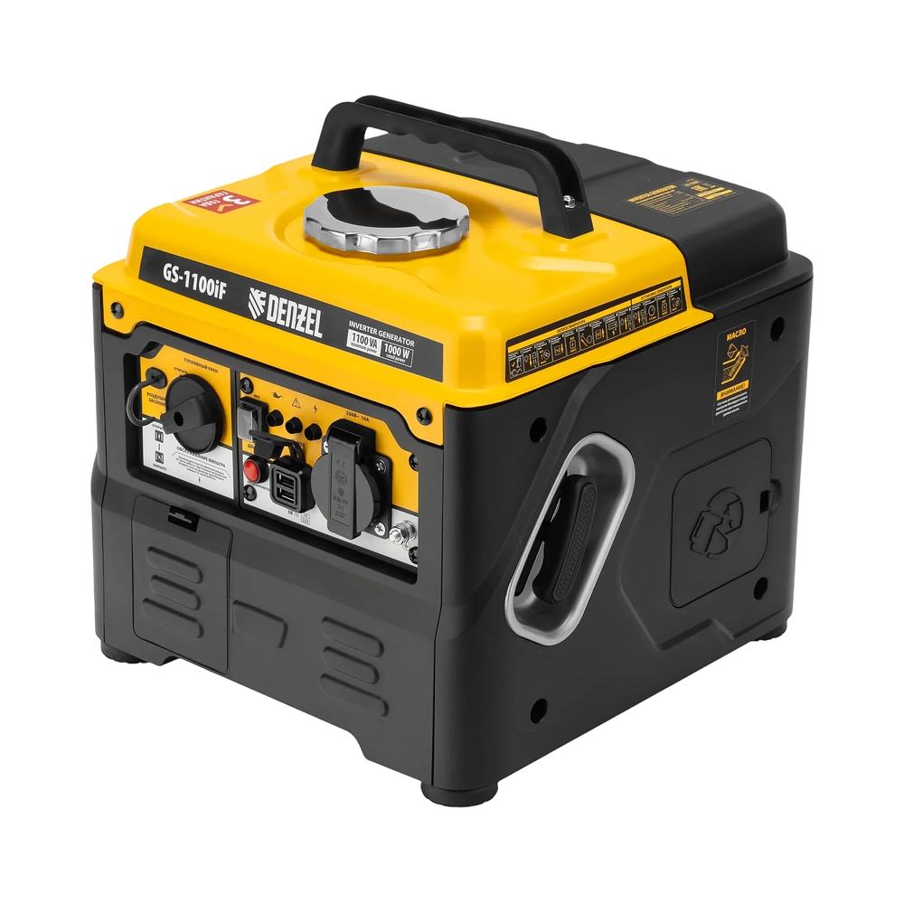 Генератор инверторный Denzel GS-1100iF, 1,1 кВт, 230 В, ручной старт — KSKSHOP.RU