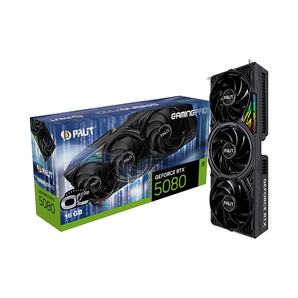 Видеокарта Palit GeForce RTX 5080 GamingPro OC [NE75080S19T2-GB2031A] — KSKSHOP.RU