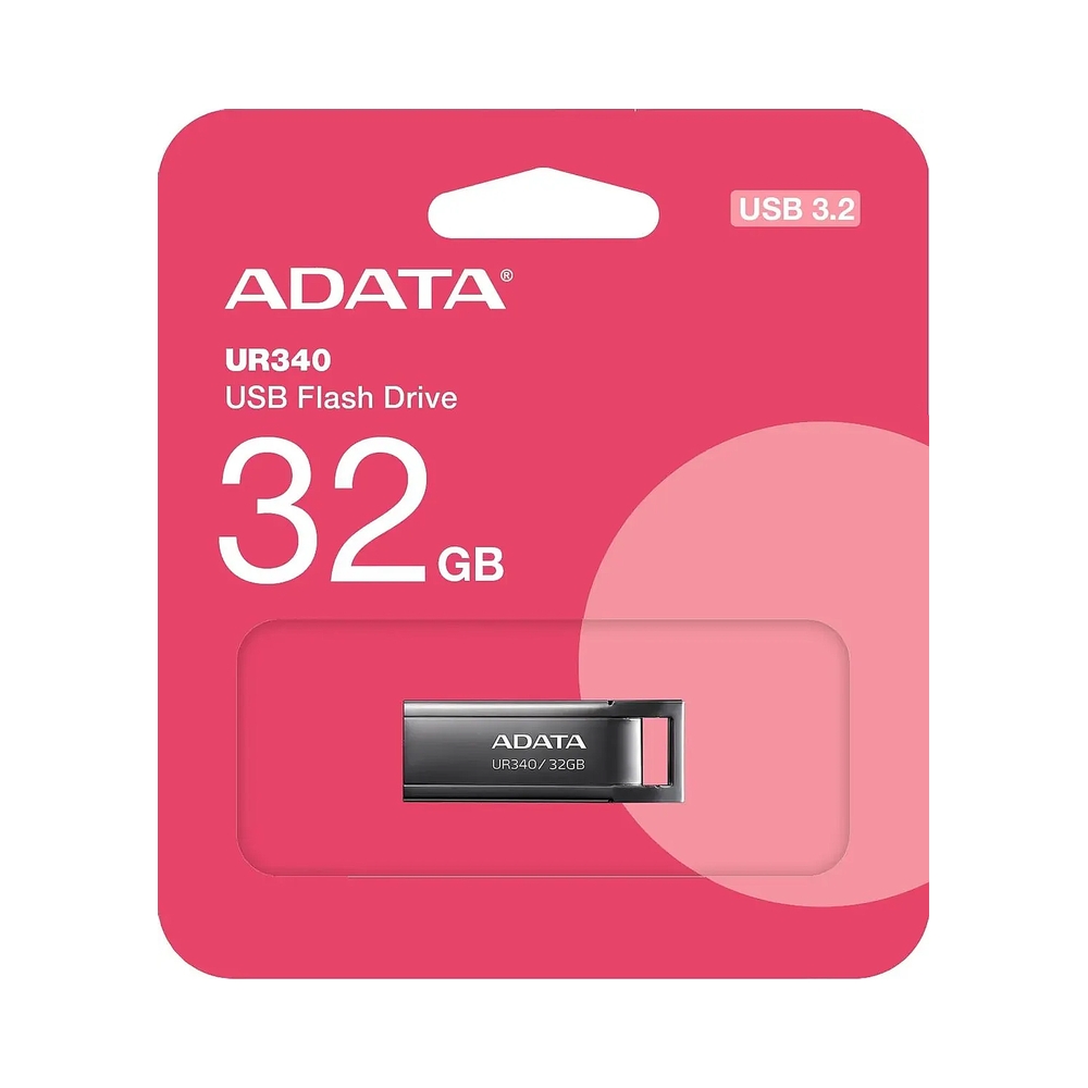 Флеш накопитель ADATA UR340 [AROY-UR340-32GBK] 32GB, USB3.2, черный — KSKSHOP.RU