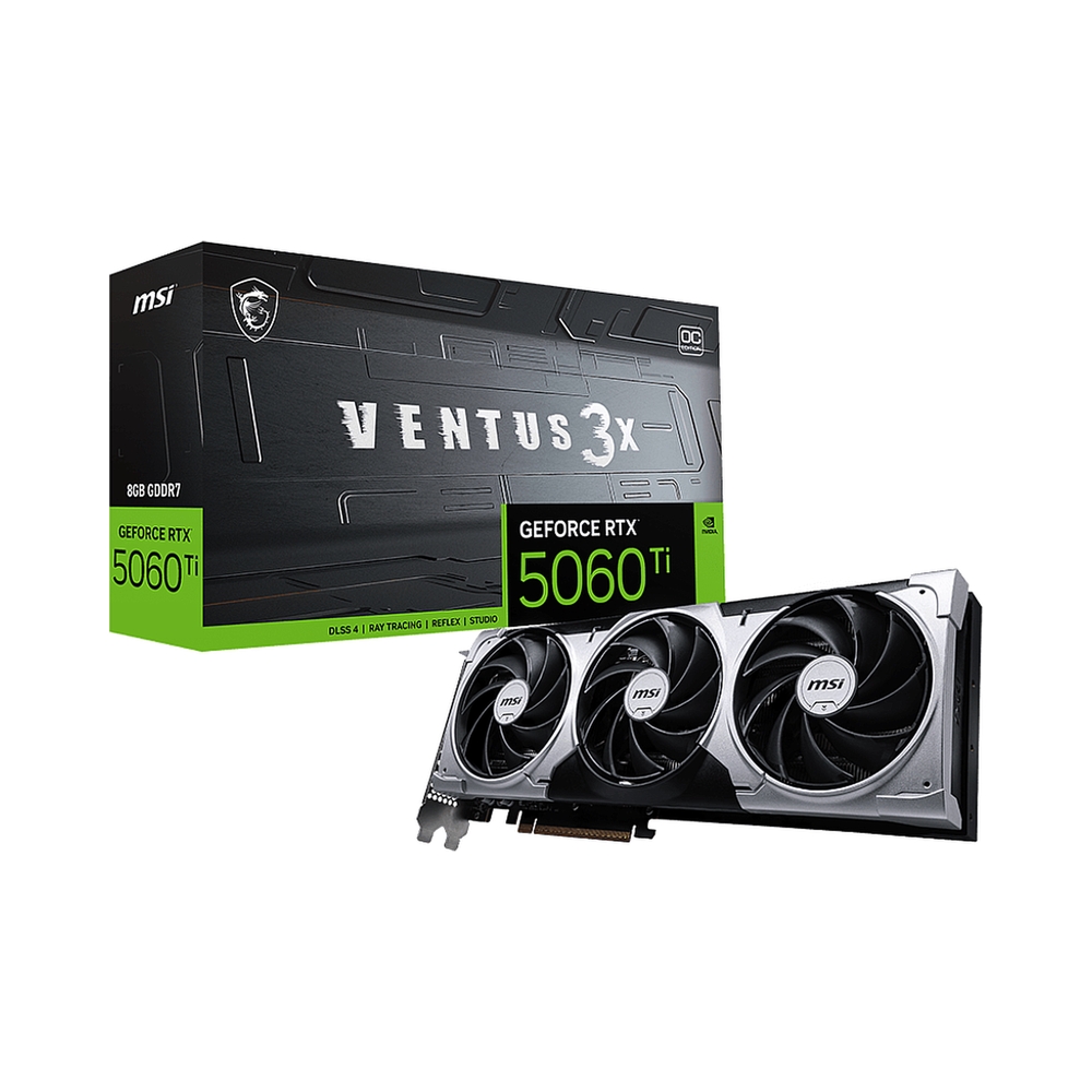 картинка Видеокарта MSI GeForce RTX 5060 Ti VENTUS 3X OC [RTX 5060 Ti 8G VENTUS 3X OC] от магазина Одежда+