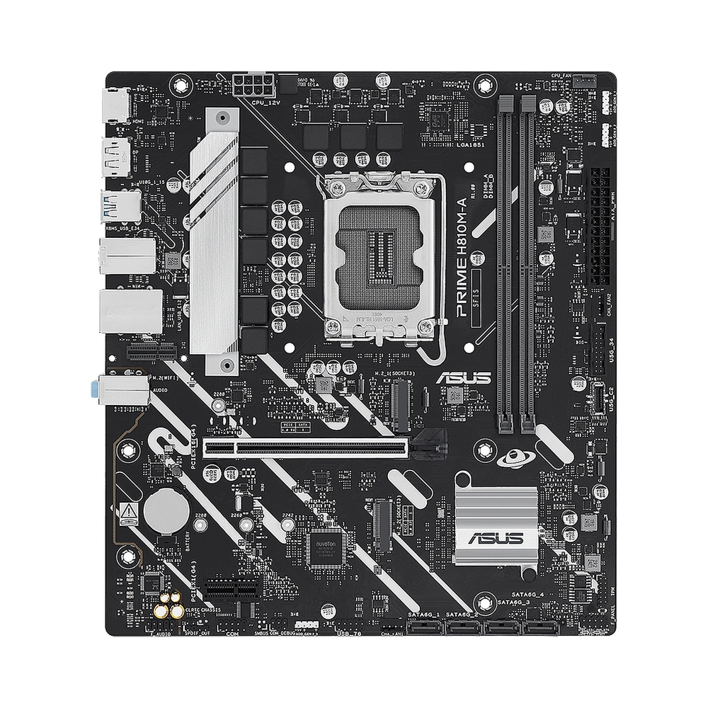 Материнская плана ASUS PRIME PRIME H810M-A-CSM, LGA1700, B810, 2*DDR5, 4*SATA, 2*M.2, 2*USB 3.2, 4*USB 2.0, 1*PCIx16, 1*PCIx1, HDMI+DP, mATX; 90MB1KK0-M0EAYC — KSKSHOP.RU