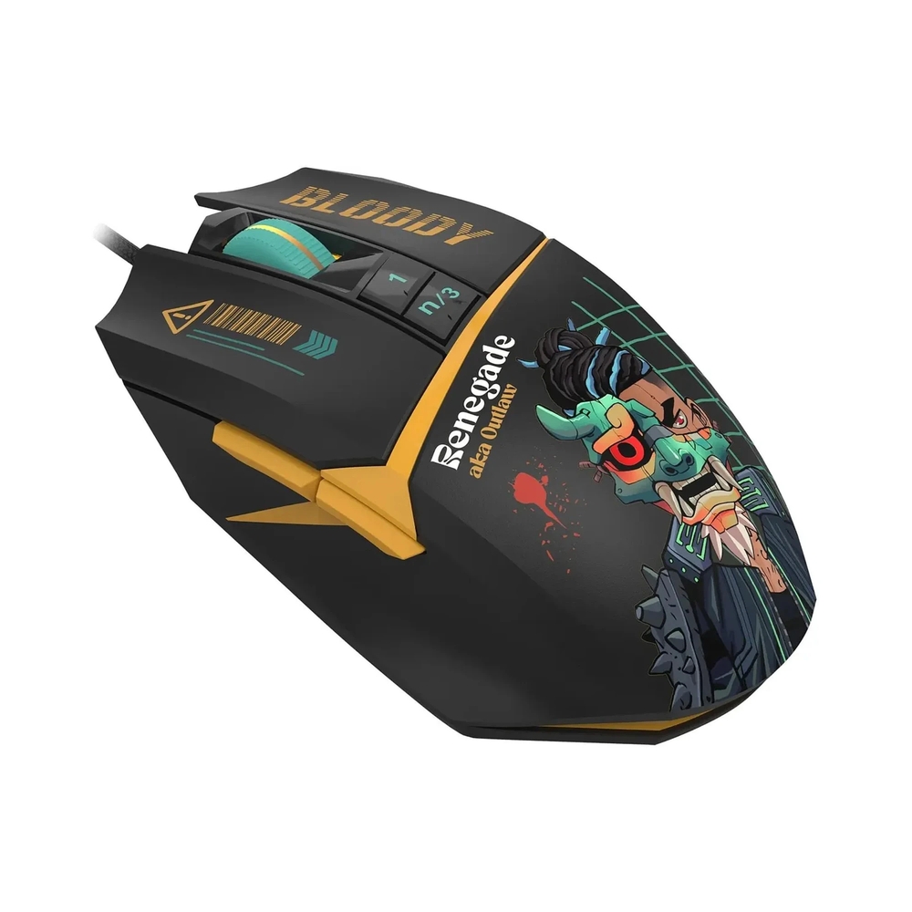 Мышь проводная A4Tech Bloody W63 Max Renegade, черный — KSKSHOP.RU