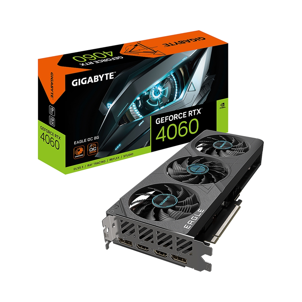 Видеокарта GIGABYTE GeForce RTX 4060 EAGLE OC [GV-N4060EAGLE OC-8GD] — KSKSHOP.RU