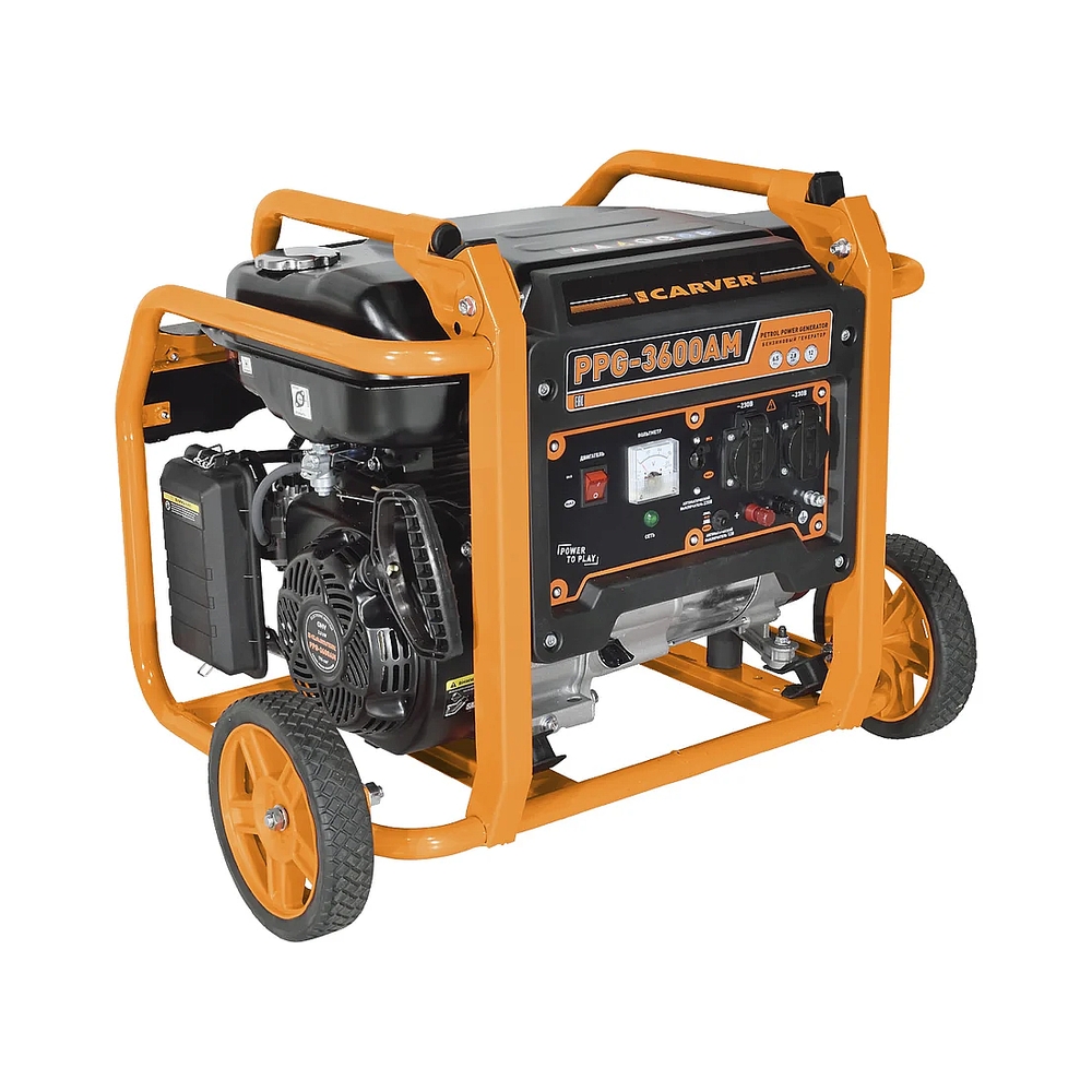 Электрогенератор бензиновый Carver PPG-3600AM, 2.8 кВт, 67 дБ, 50 кг — KSKSHOP.RU