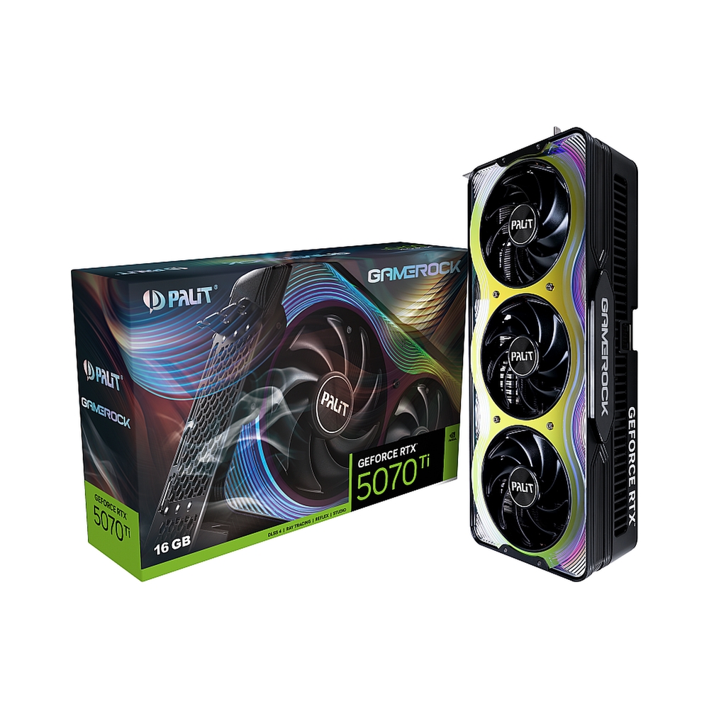 Видеокарта Palit GeForce RTX 5070 Ti GameRock [NE7507T019T2-GB2030G] — KSKSHOP.RU