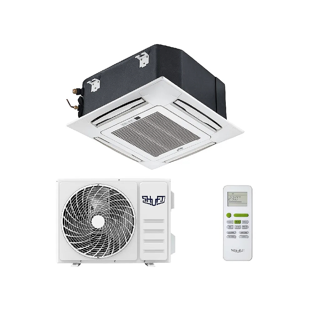 Кондиционер сплит-система кассетного типа Shuft SFLC_C-36HN1_V2 36000 BTU, 105 м², 41 дБ, охлаждение, обогрев, осушение, белый — KSKSHOP.RU