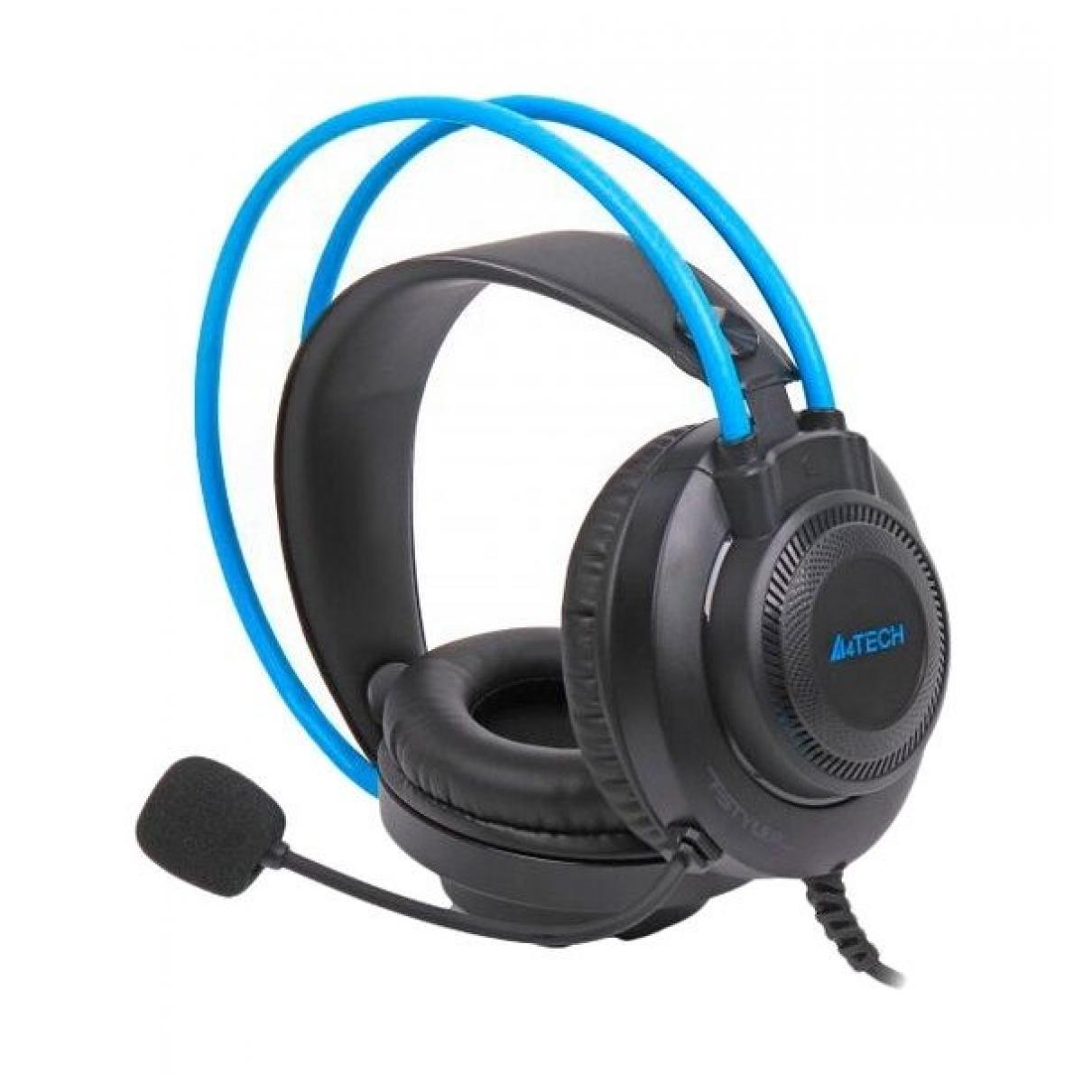 Наушники с микрофоном A4Tech Fstyler FH200U синий USB — KSKSHOP.RU