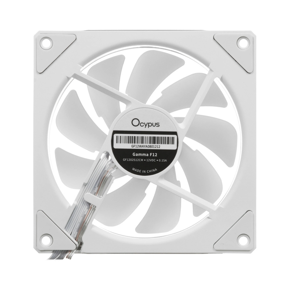 Вентилятор Ocypus Gamma F12 ARGB [Gamma-F12-WH1AM00X-GL], белый — KSKSHOP.RU