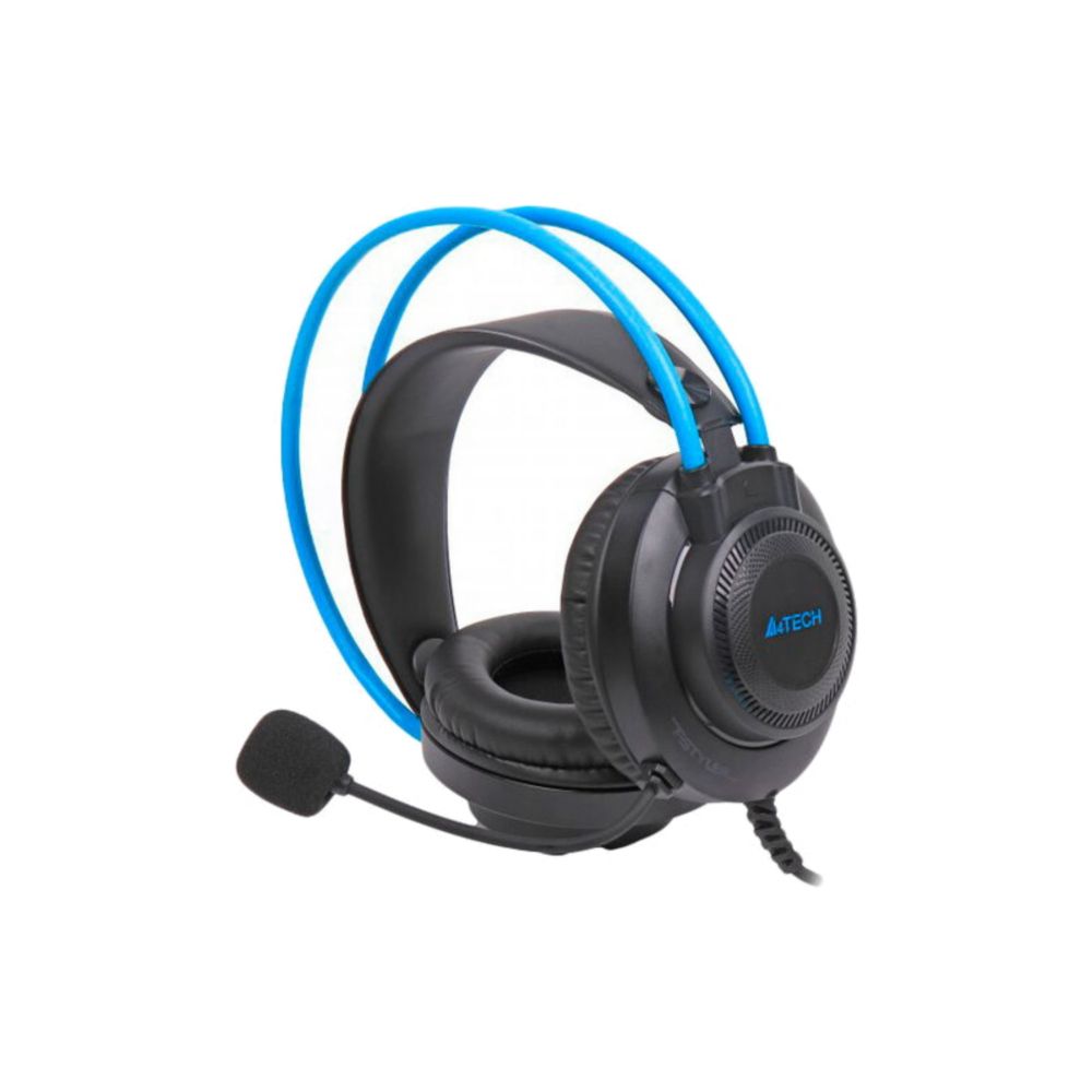 Наушники с микрофоном A4Tech Fstyler FH200i серый/синий 1.8м накладные оголовье (FH200I BLUE) — KSKSHOP.RU