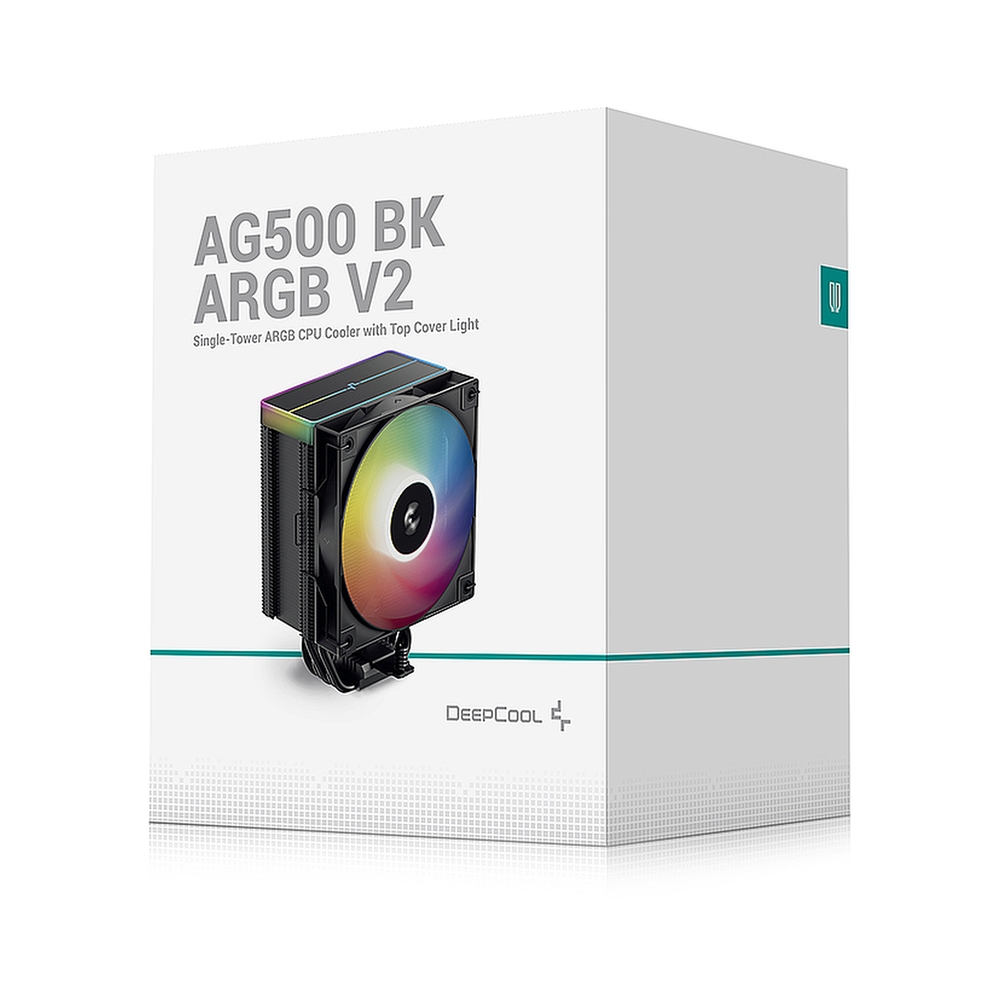 Кулер для процессора DEEPCOOL AG500 BK ARGB V2 [R-AG500-BKAMMN-GJD], черный — KSKSHOP.RU