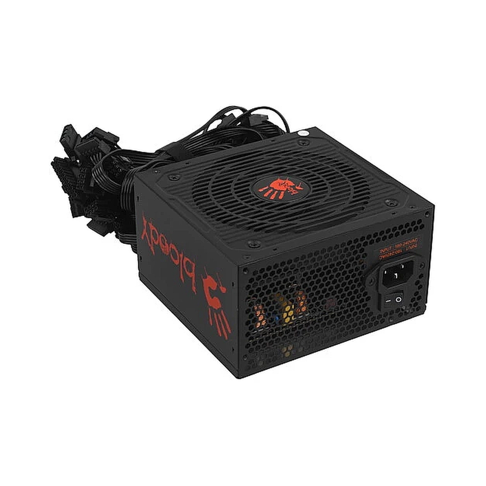 картинка Блок питания Bloody ATX 700W BD-PS700W 80 PLUS WHITE (20+4pin) APFC 120mm fan color LED 6xSATA RTL от магазина Одежда+