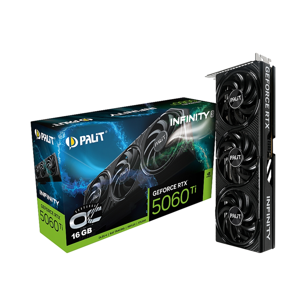Видеокарта Palit GeForce RTX 5060 Ti Infinity 3 OC [NE7506TS19T1-GB2061S] — KSKSHOP.RU