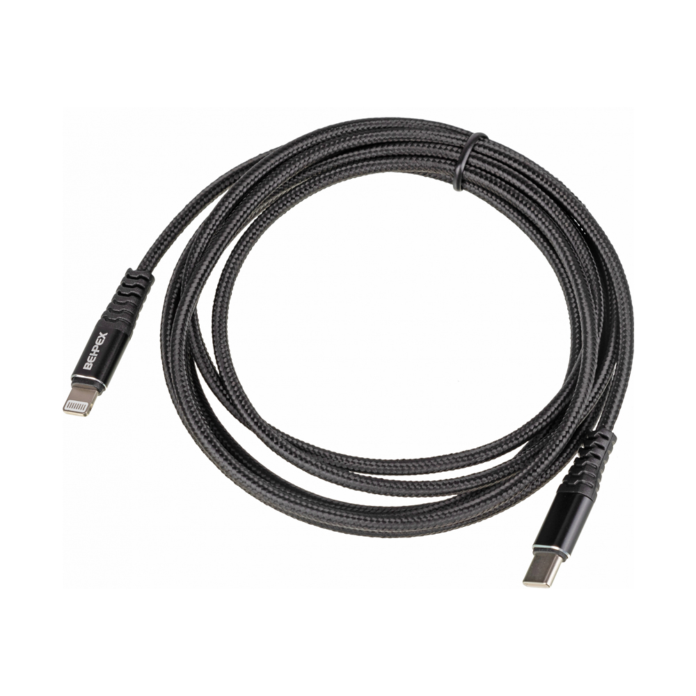 Кабель PD quick charge USB Type-C (m)-Lightning (m) 2м черный — KSKSHOP.RU