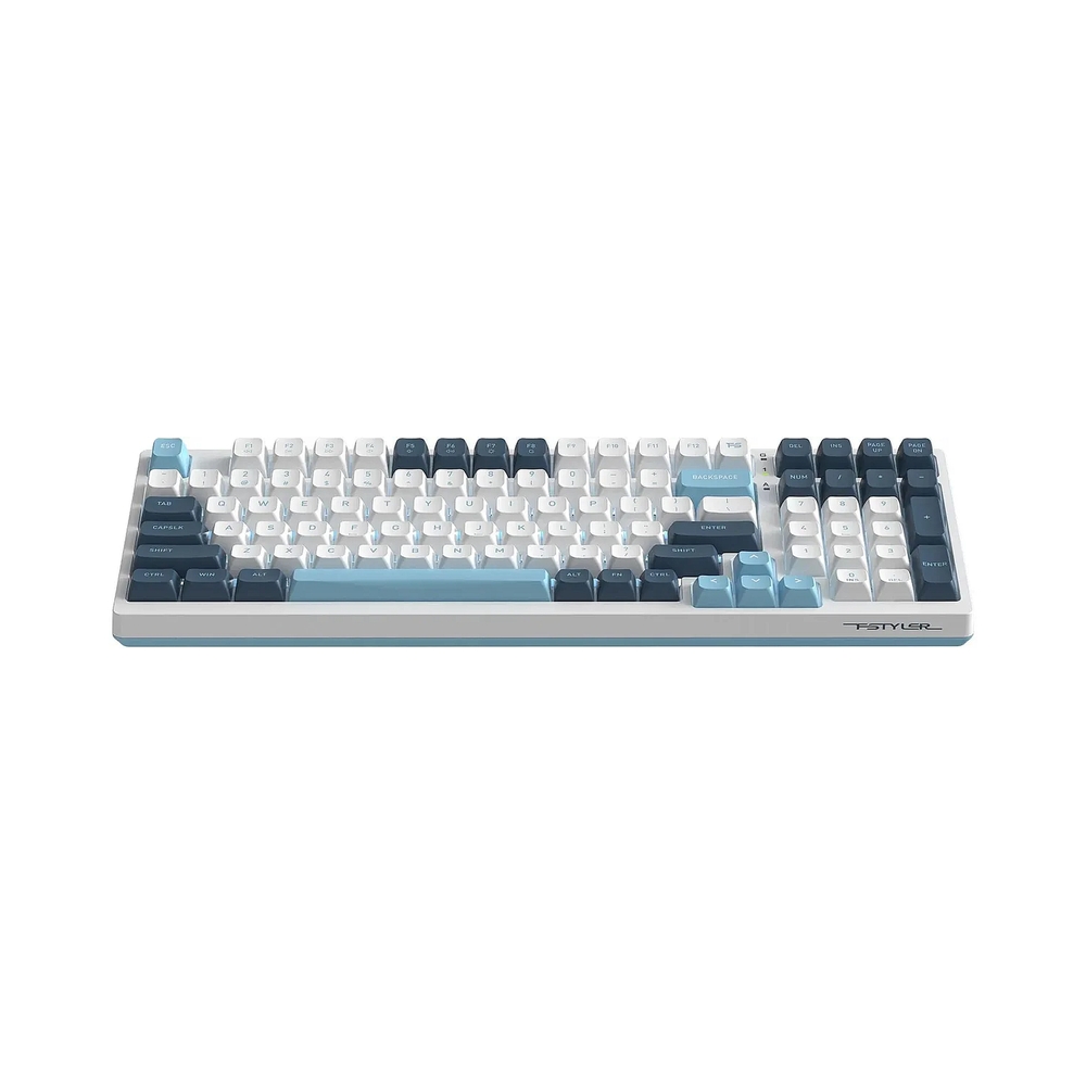 Клавиатура механическая A4Tech Fstyler FS300, белый/синий — KSKSHOP.RU
