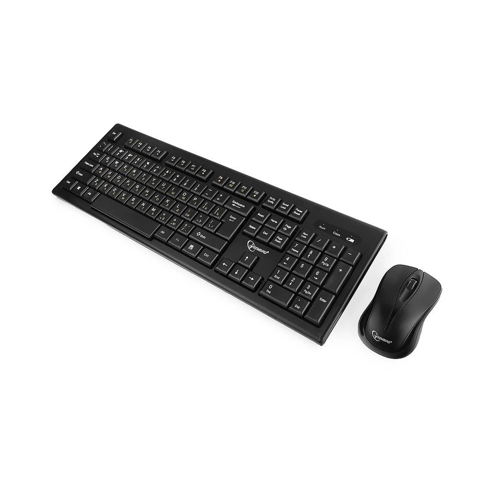 Клавиатура+мышь беспроводные Gembird KBS-8002, черный — KSKSHOP.RU