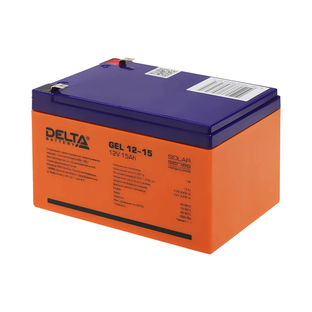 Аккумуляторная батарея Delta GEL 12-15 (12V / 15Ah) — KSKSHOP.RU