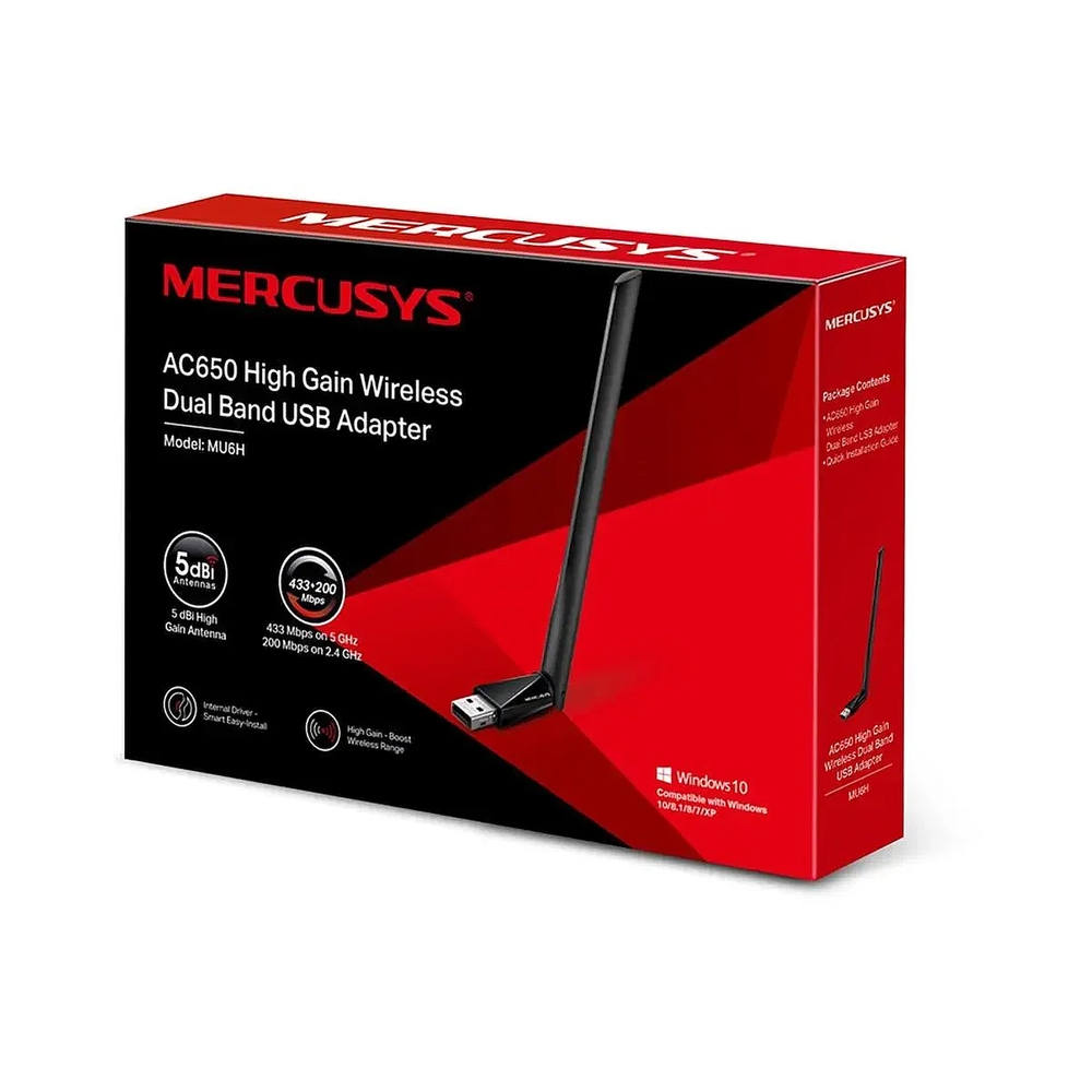 картинка Wi-Fi адаптер Mercusys MU6H AC650 от магазина Одежда+