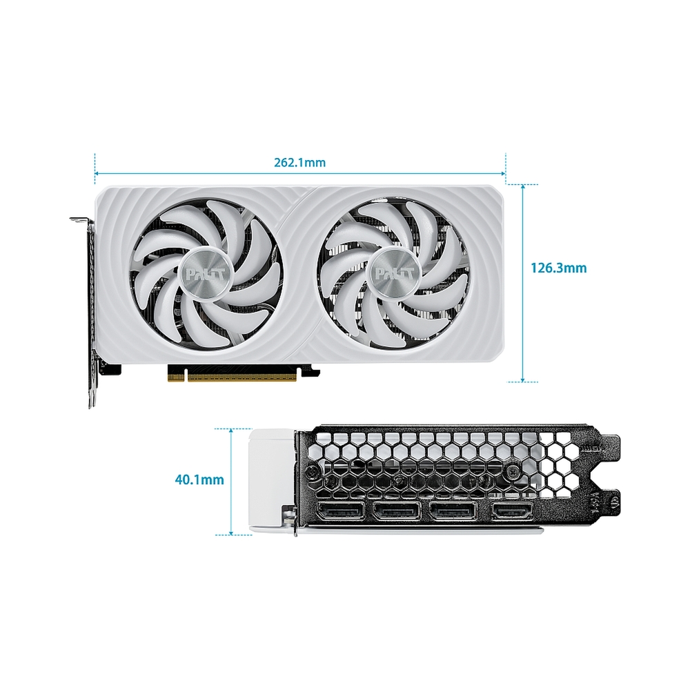 Видеокарта Palit GeForce RTX 5060 Ti White OC [NE7506TU19P1-GB2062M] — KSKSHOP.RU