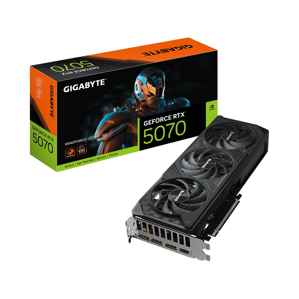 Видеокарта GIGABYTE GeForce RTX 5070 WINDFORCE OC SFF [GV-N5070WF3OC-12GD] — KSKSHOP.RU