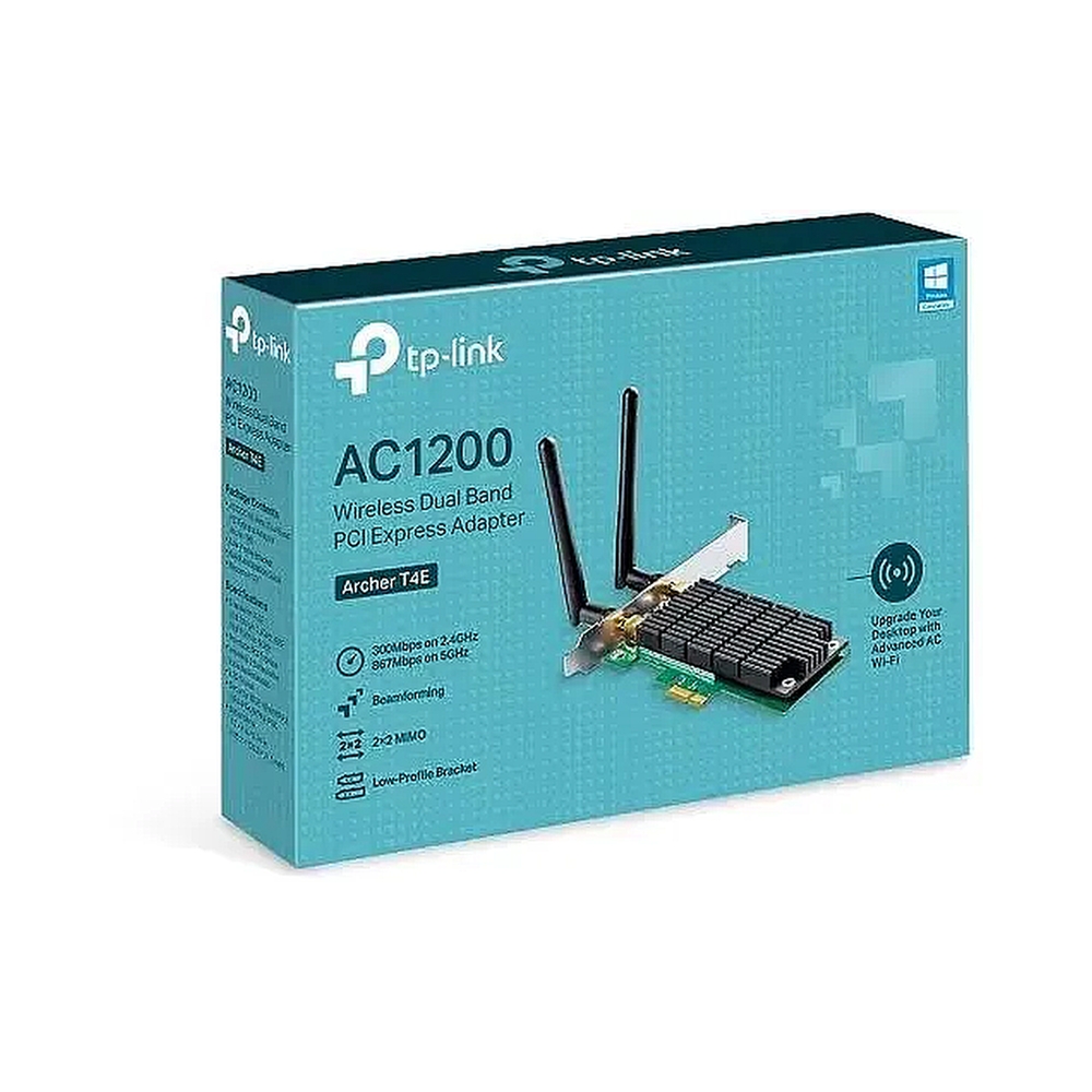 Сетевой адаптер WiFi TP-Link Archer T4E AC1200 PCI Ex 2ант. — KSKSHOP.RU