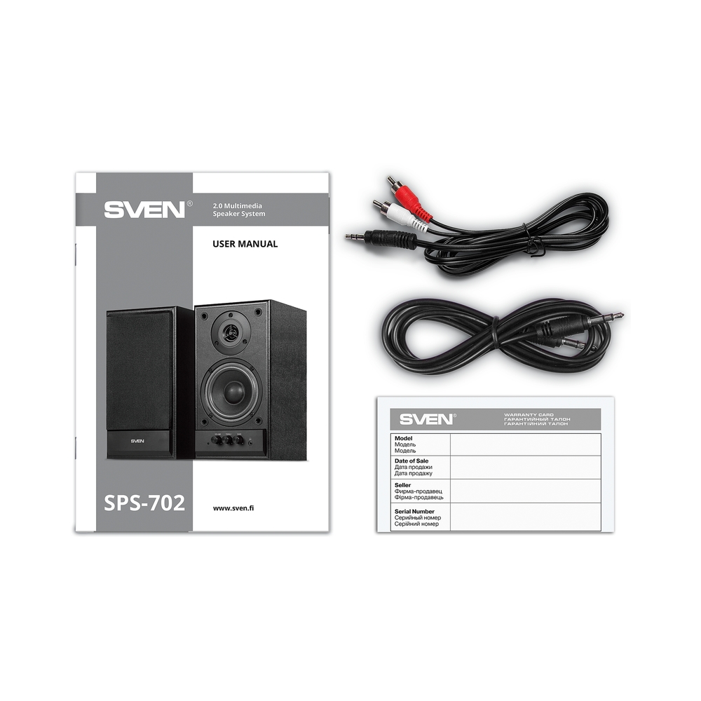 Колонки Sven SPS-702, чёрный (2.0, 40Вт) — KSKSHOP.RU